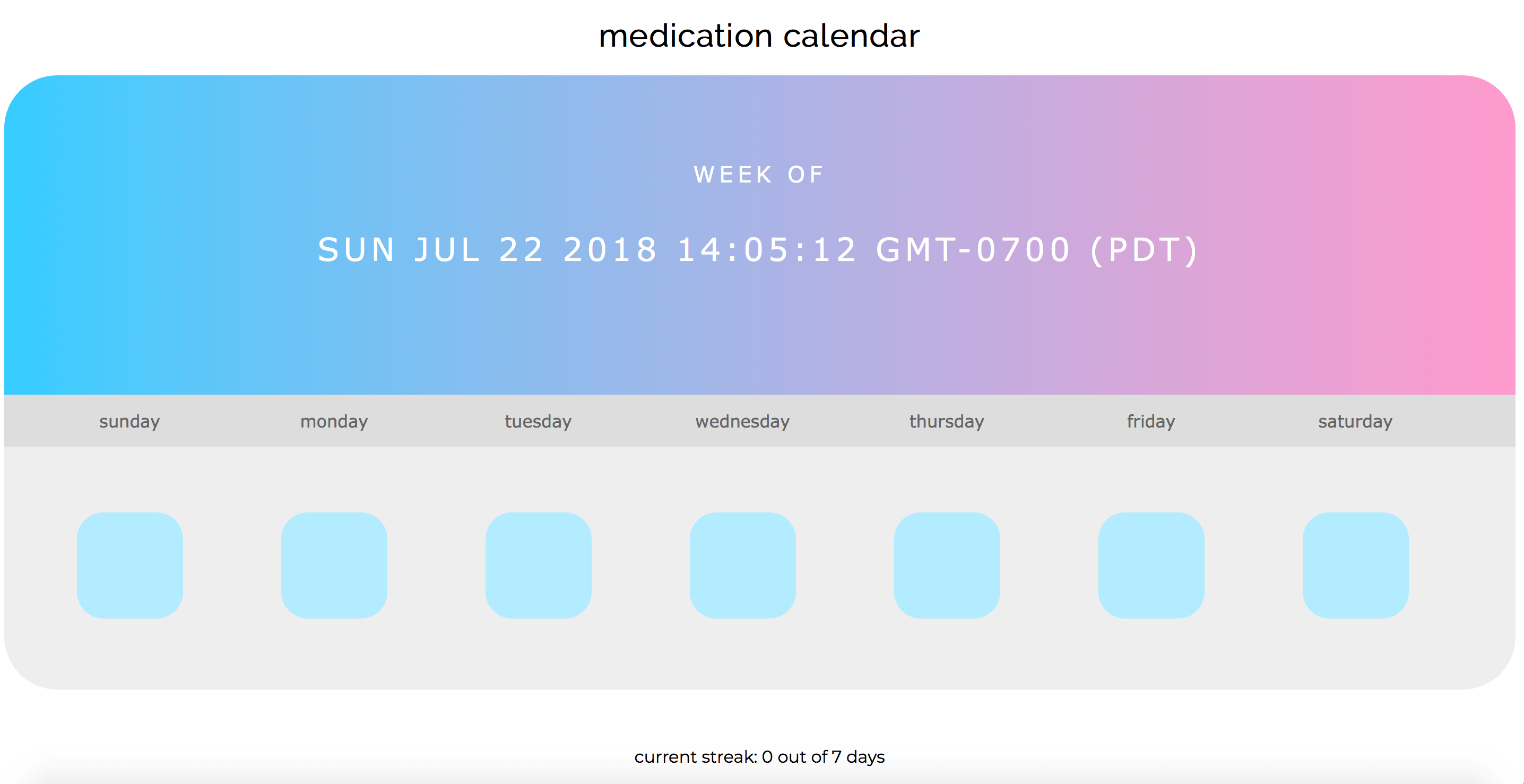 jQuery Medication-Calendar